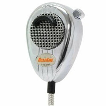 ROADKING 4-Pin Dynamic Noise Canceling CB Microphone Chrome &amp; Chrome Cord RO450888
